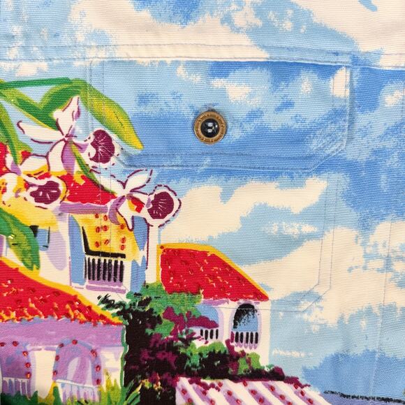 Haband Tudor Court Jacket Womens XL Art to Wear Tropical Beach Paradise - Picture 5 of 9